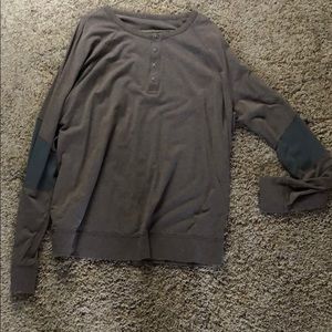 Tan/ Brown Long sleeve Lulu Lemon T-Shirt.